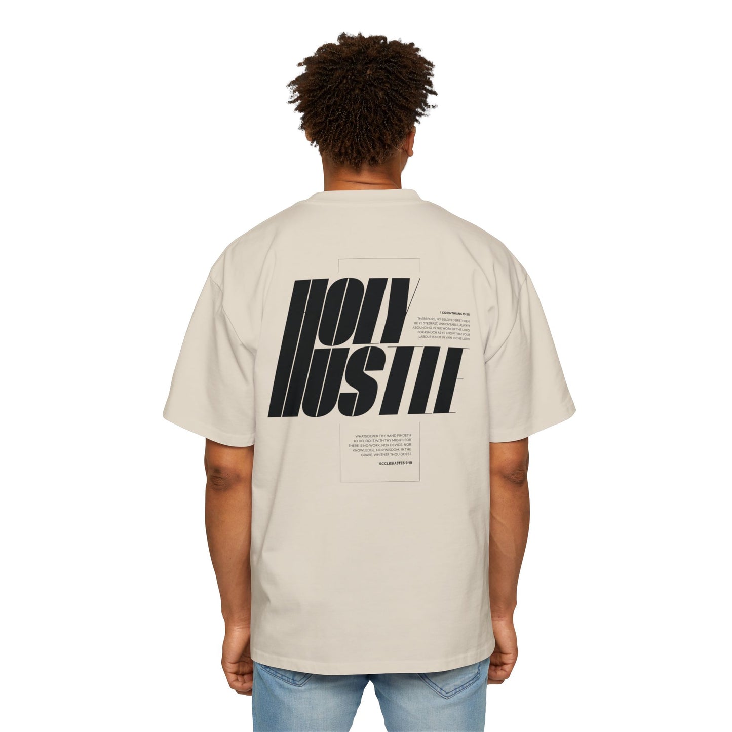 Holy Hustle - Men's Heavy Oversized Tee