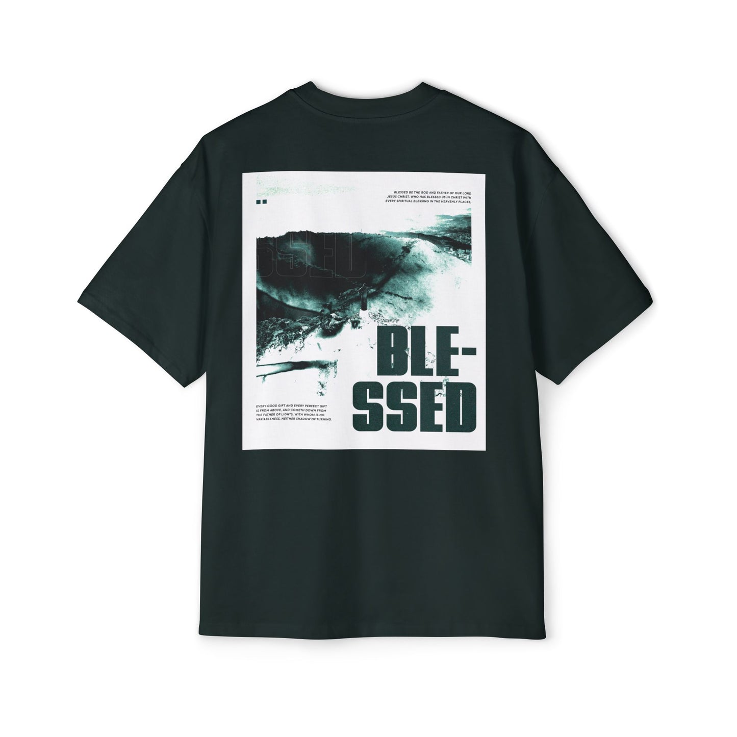 Oversized Tee Blessed Christian Men's Shirt