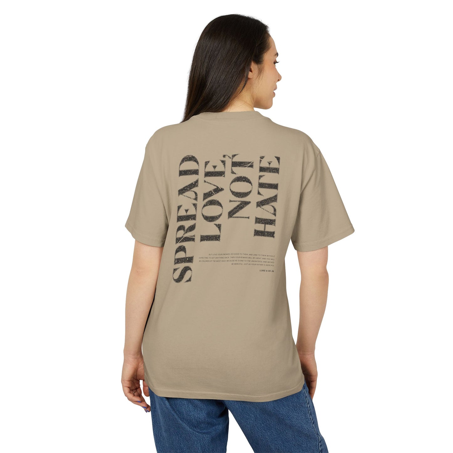 Spread Love Not Hate Faded Tshirt